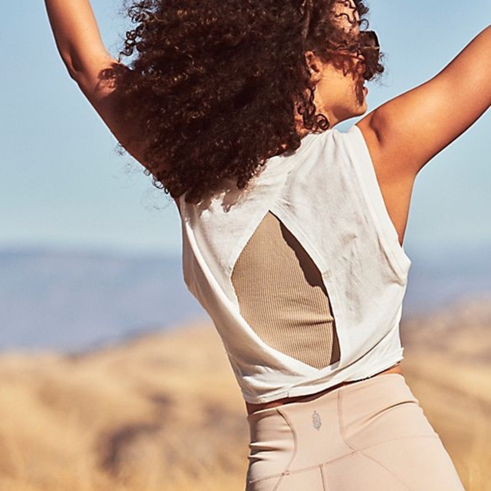 Free People Play By Play Crop Top in White NWT - Picture 3 of 7